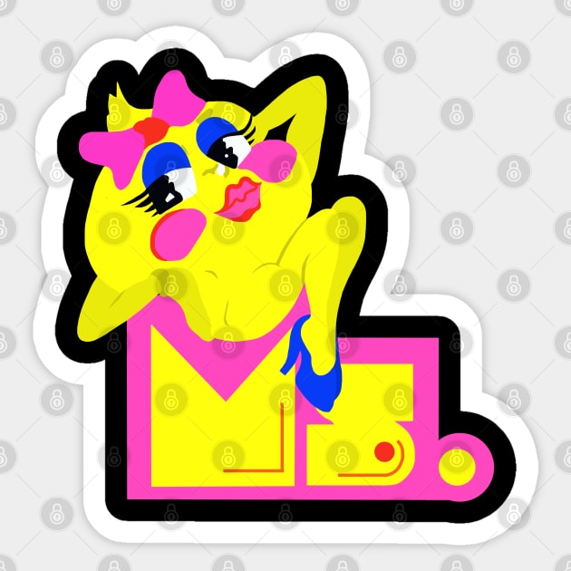 Ms Pacman Sticker by ElviaMontemayor